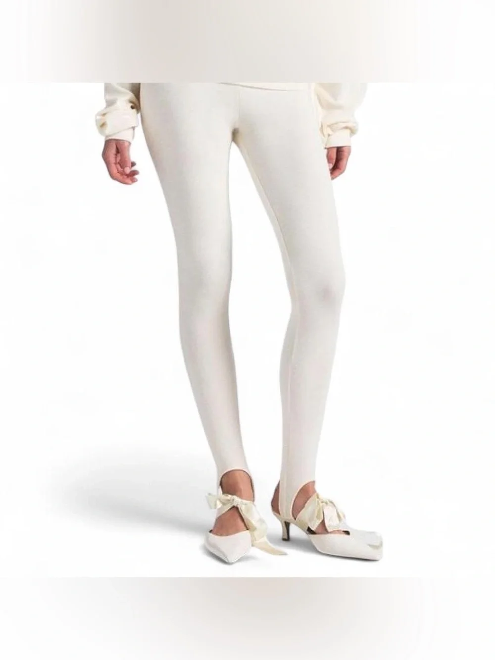 HTF SKIMS CLOUD STIRRUP LEGGINGS PANTS ECRU XS - Picture 1 of 5